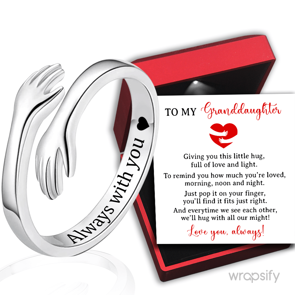 Personalized Hug Ring For Your Granddaughter - Gyk23005