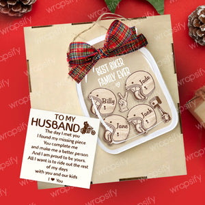 Personalized Motorcycle Ornament - Biker - To My Husband - The Day I Met You I Found My Missing Piece - Gam14002