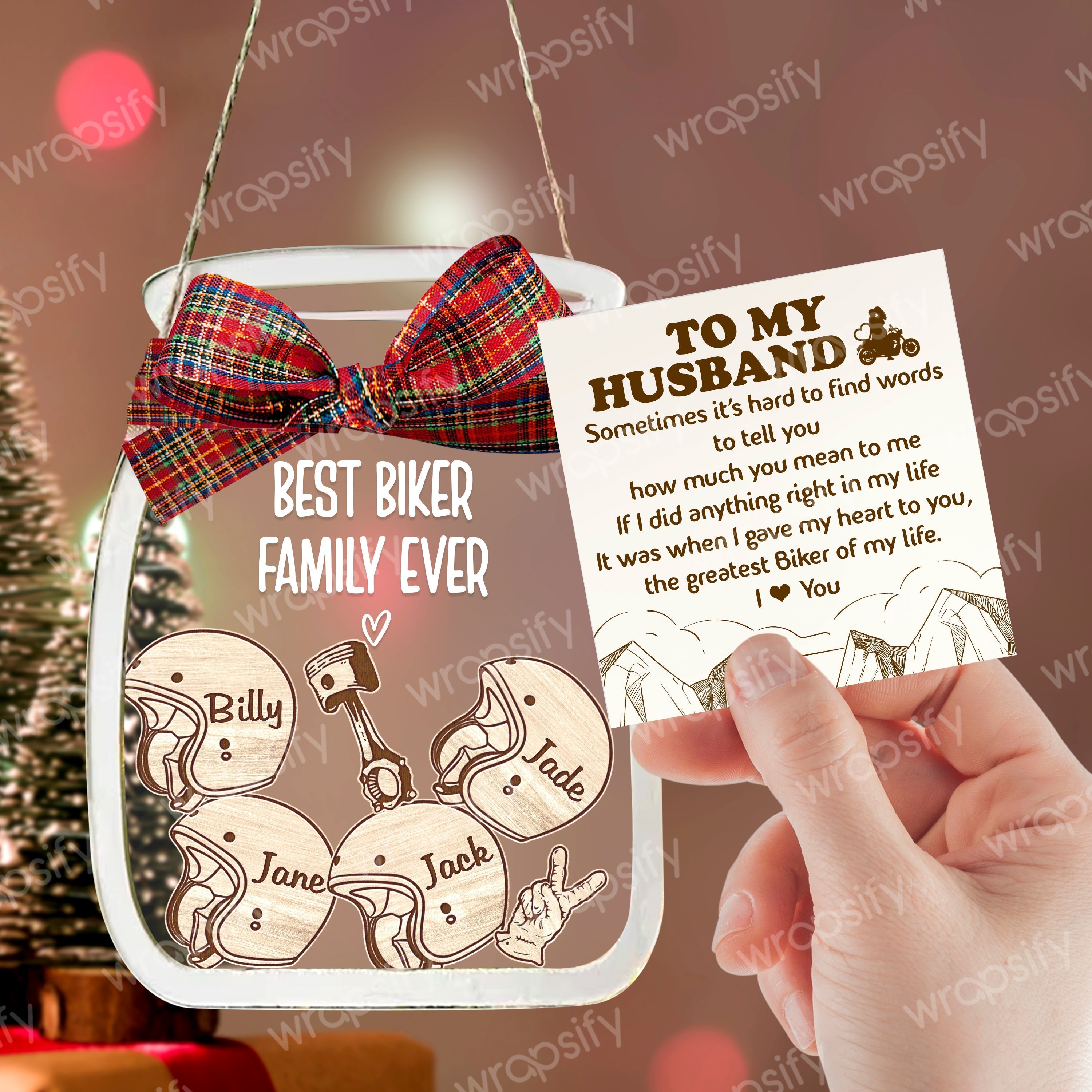 Personalized Motorcycle Ornament - Biker - To My Husband - The Greatest Biker Of My Life - Gam14001
