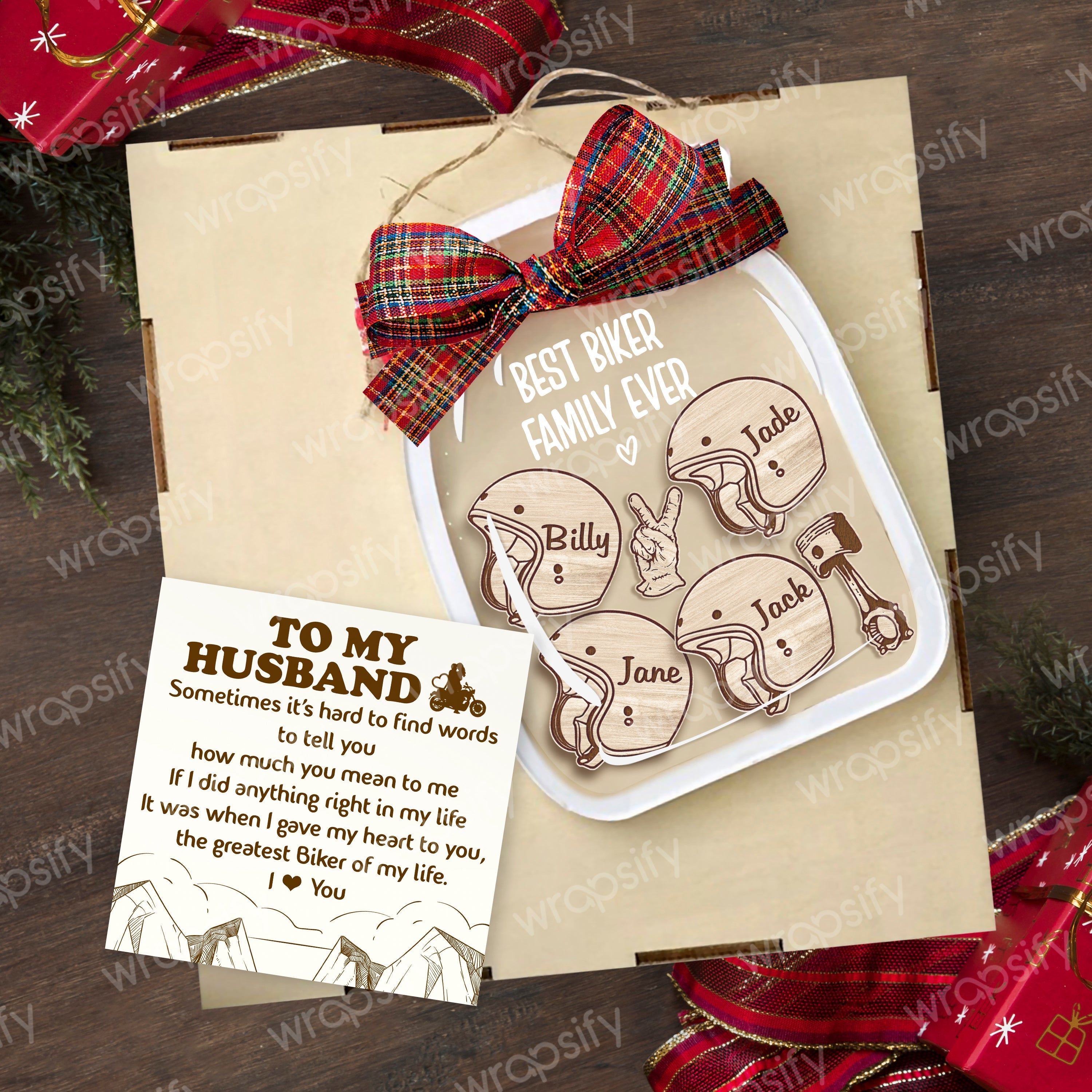 Personalized Motorcycle Ornament - Biker - To My Husband - The Greatest Biker Of My Life - Gam14001