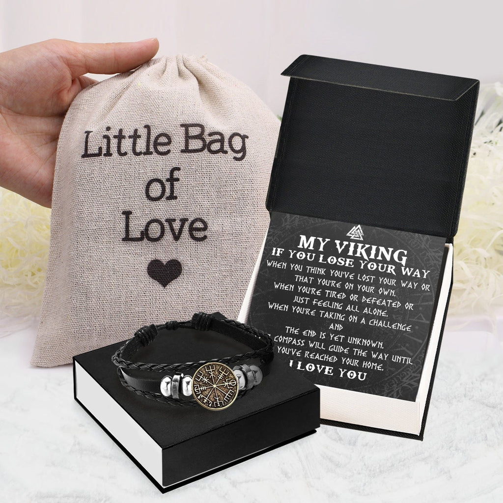 Personalized Viking Compass Bracelet - Viking - To My Viking - I Love You - Gbla26001