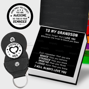 Pocket Hug - Family - To My Grandson - I Will Always Love You - Gnqc22001