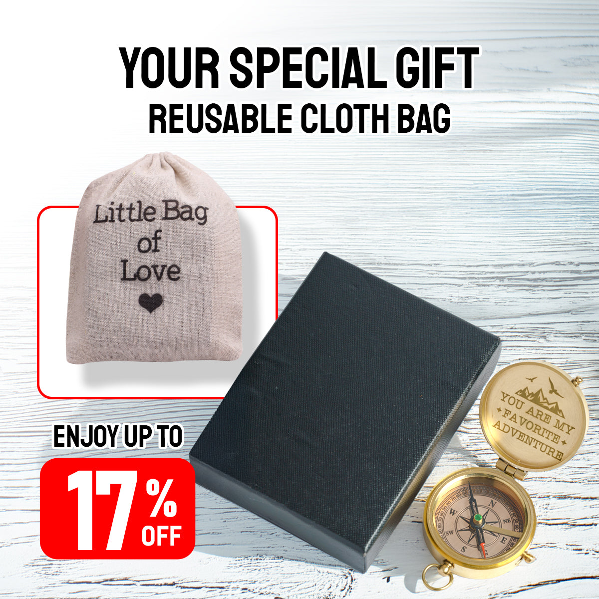 Personalized Compass Gift – For When They Can’t Hold Your Hand, Let Them Hold This - Gpb26046