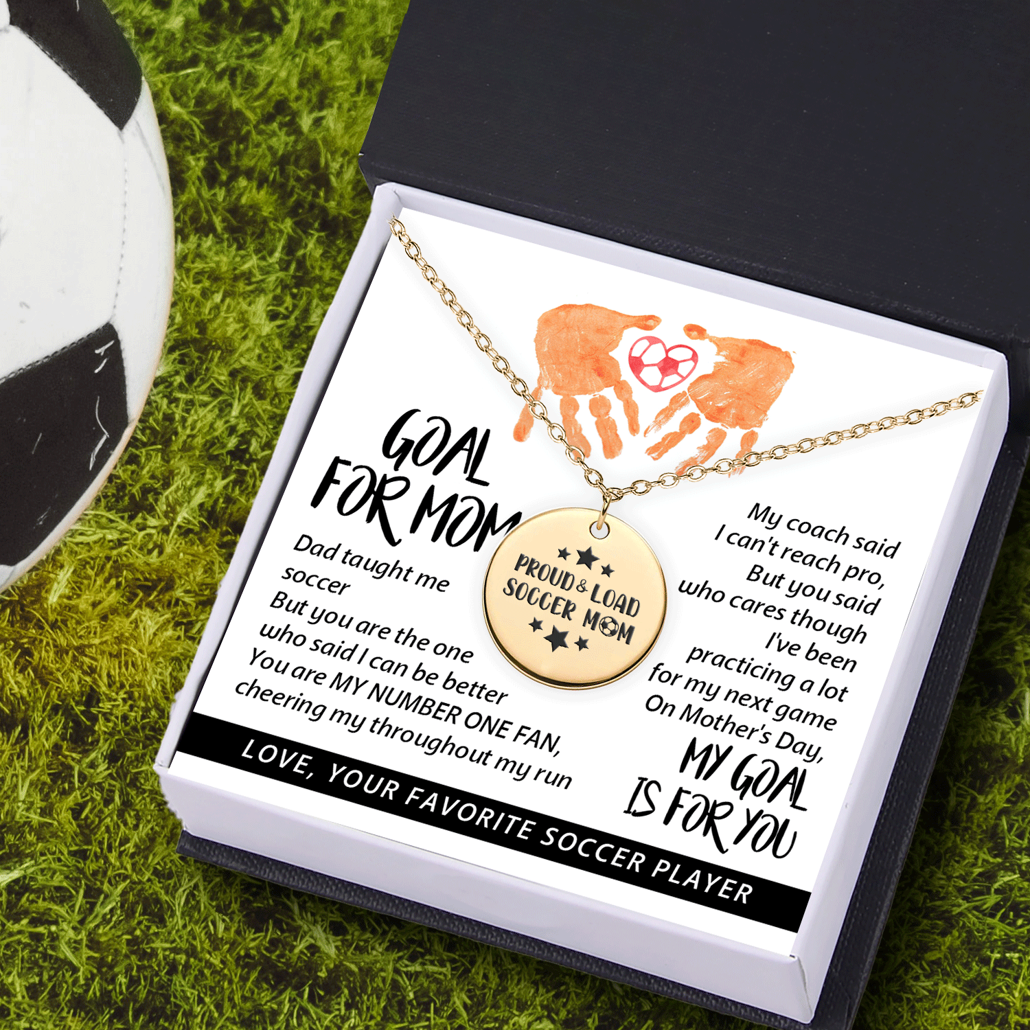 Round Necklace - Soccer - To My Mom - On Mother's Day, My Goal Is For You - Gnev19034