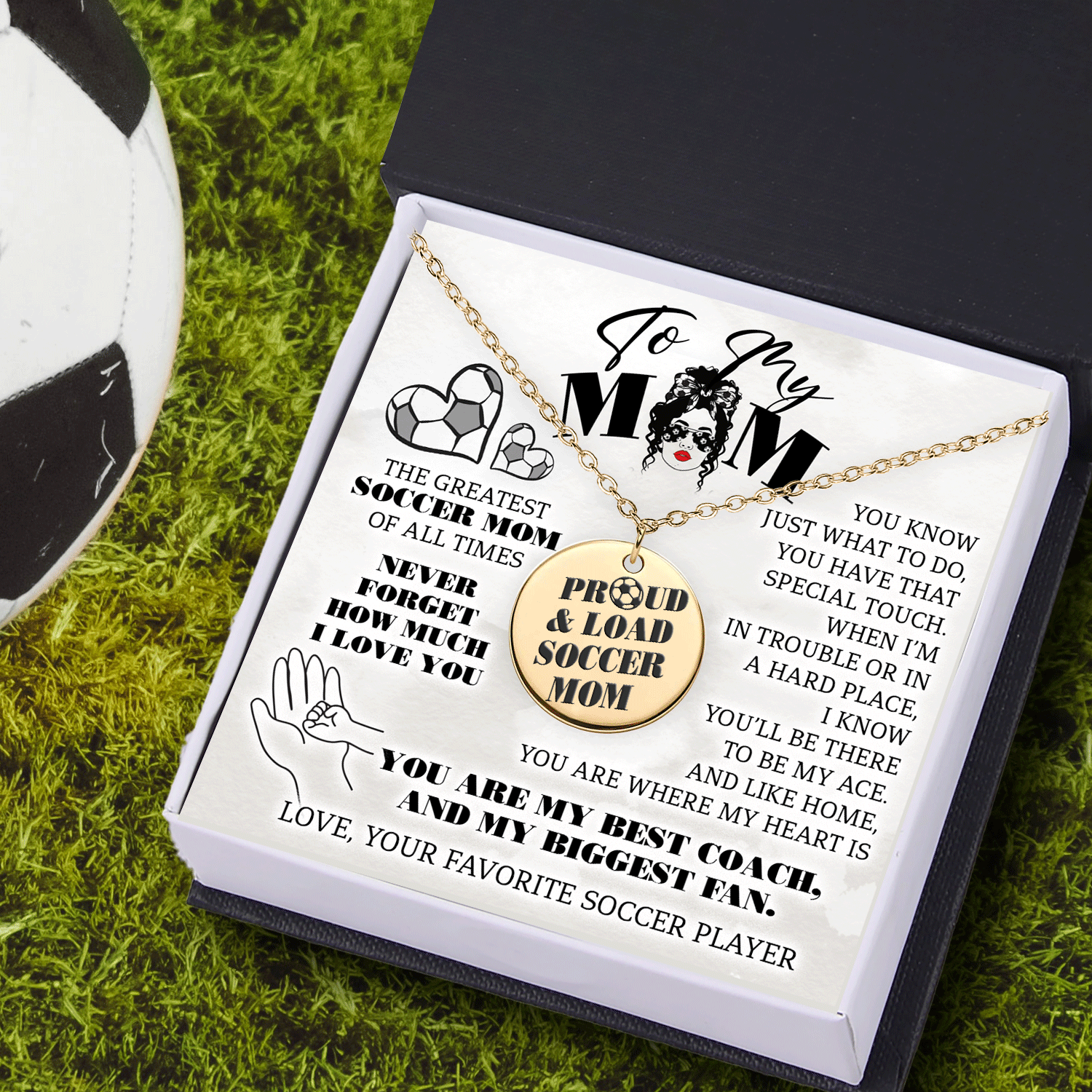 Round Necklace - Soccer - To My Mom - You Are My Best Coach, And My Biggest Fan - Gnev19039