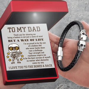 Skull Cuff Bracelet - Skull - To My Dad - I Love You To The Bones & Back - Gbbh18025