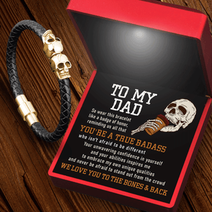 Skull Cuff Bracelet - Skull - To My Dad - We Love You To The Bones & Back - Gbbh18026