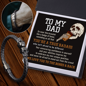 Skull Cuff Bracelet - Skull - To My Dad - We Love You To The Bones & Back - Gbbh18026