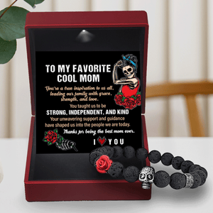 Skull Rose Bracelet - Skull - To My Favorite Cool Mum -  Thanks For Being The Best Mum Ever - Gbxb19002