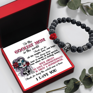 Skull Rose Bracelet - Skull - To My Mom - Thank For All The Laughs, Love, And Hugs - Gbxb19005