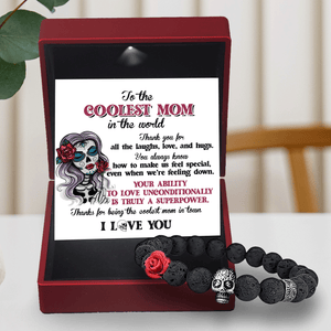 Skull Rose Bracelet - Skull - To My Mom - Thank For All The Laughs, Love, And Hugs - Gbxb19005