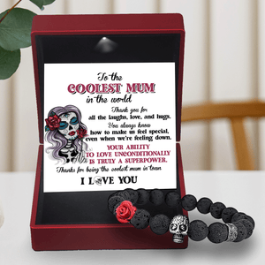 Skull Rose Bracelet - Skull - To My Mum - Thank For All The Laughs, Love, And Hugs - Gbxb19006