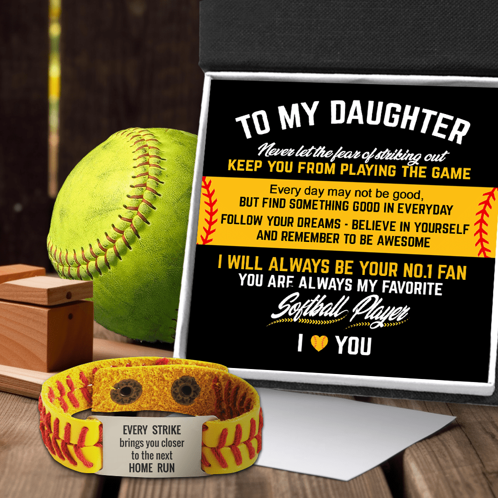 Softball Bracelet - Softball - To My Daughter - Remember To Be Awesome - Gbzk17020
