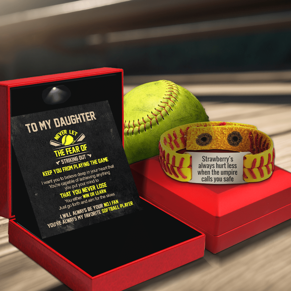 Softball Bracelet - Softball - To My Daughter - You Either Win Or Learn - Gbzk17022