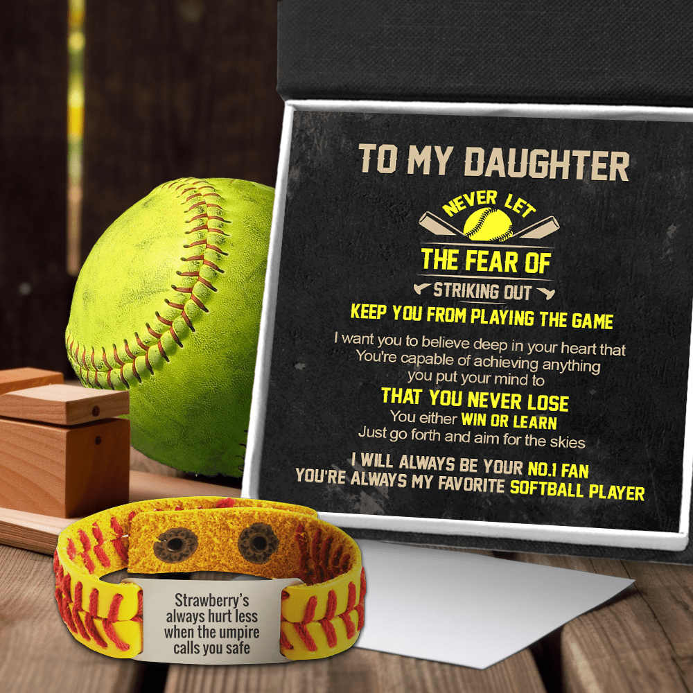 Softball Bracelet - Softball - To My Daughter - You Either Win Or Learn - Gbzk17022