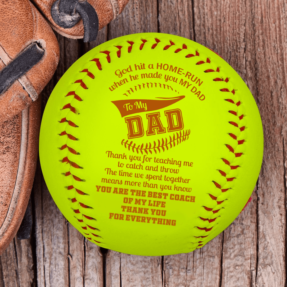 God Hit a Homerun, Father's Day Baseball Softball Sign - Personalized Gifts  for Dad