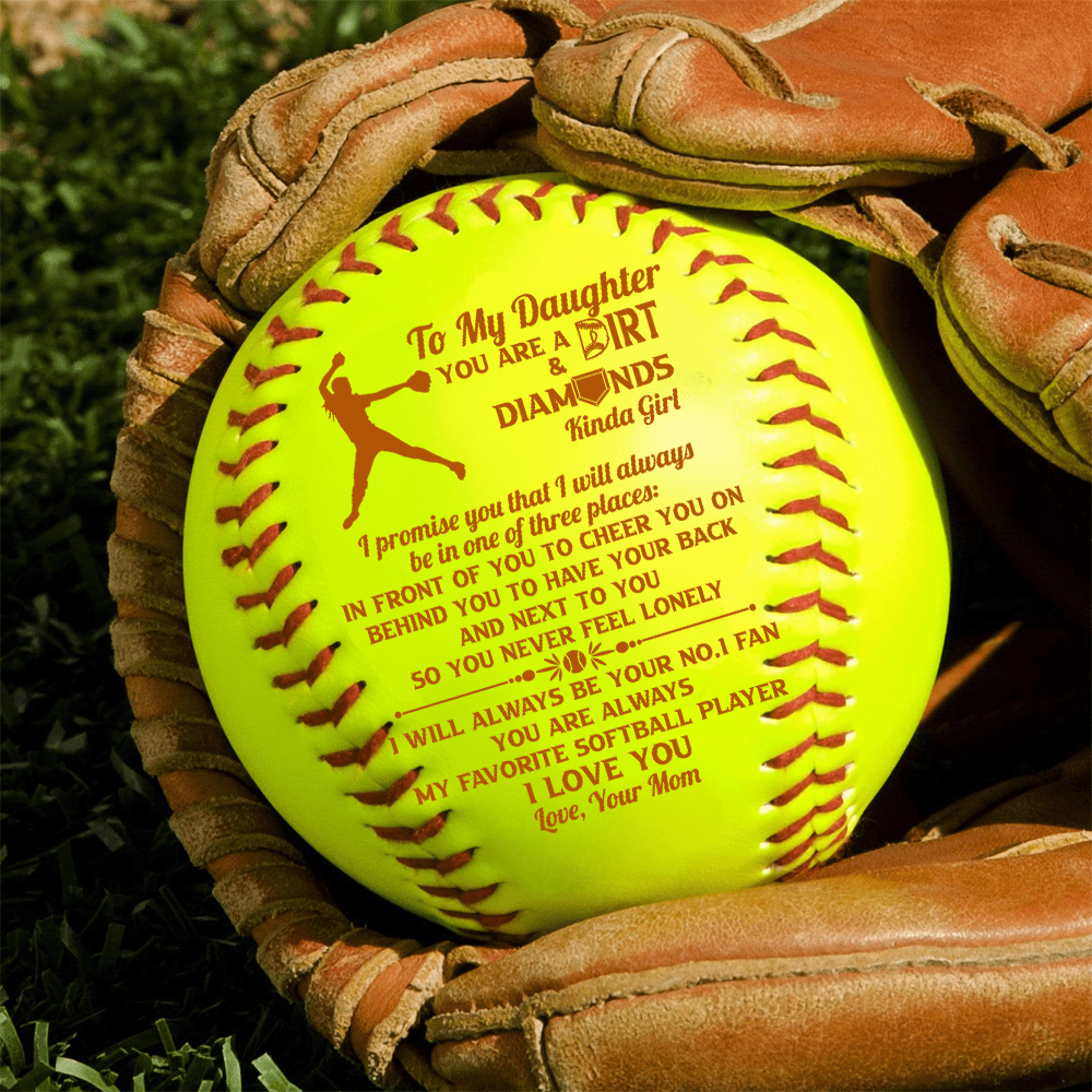 Softball - Softball - To My Daughter - From Mom - You Are A Dirt And Diamonds Kinda Girl - Gas17020