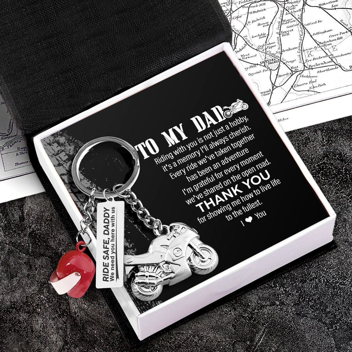 Superbike Helmet Keychain - Biker - To My Dad - Thank You For Showing Me How To Live Life To The Fullest - Gkwg18005