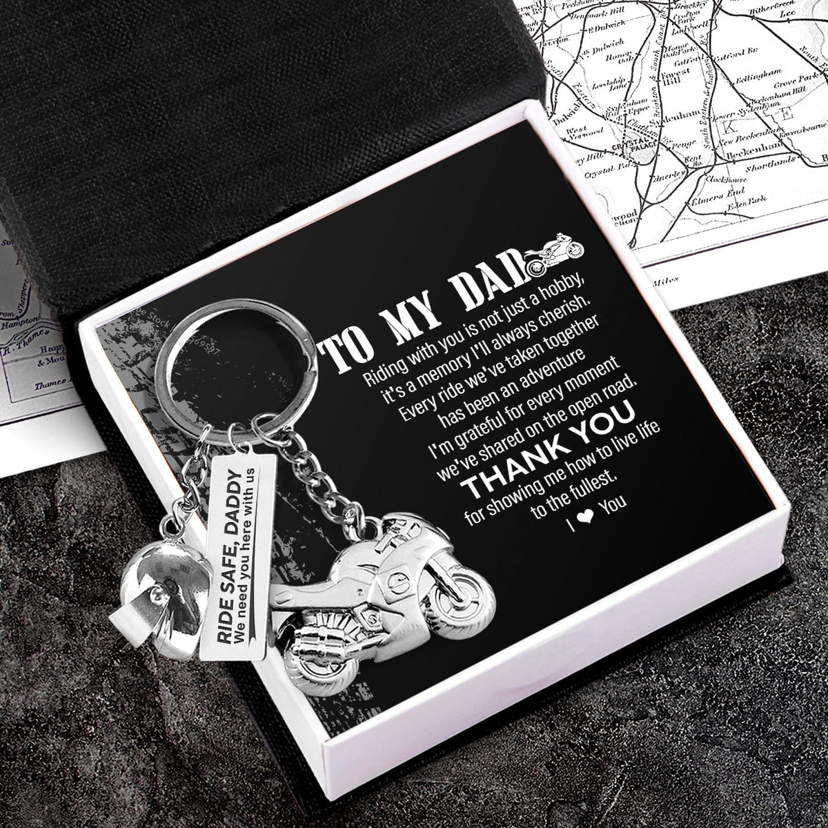 Superbike Helmet Keychain - Biker - To My Dad - Thank You For Showing Me How To Live Life To The Fullest - Gkwg18005