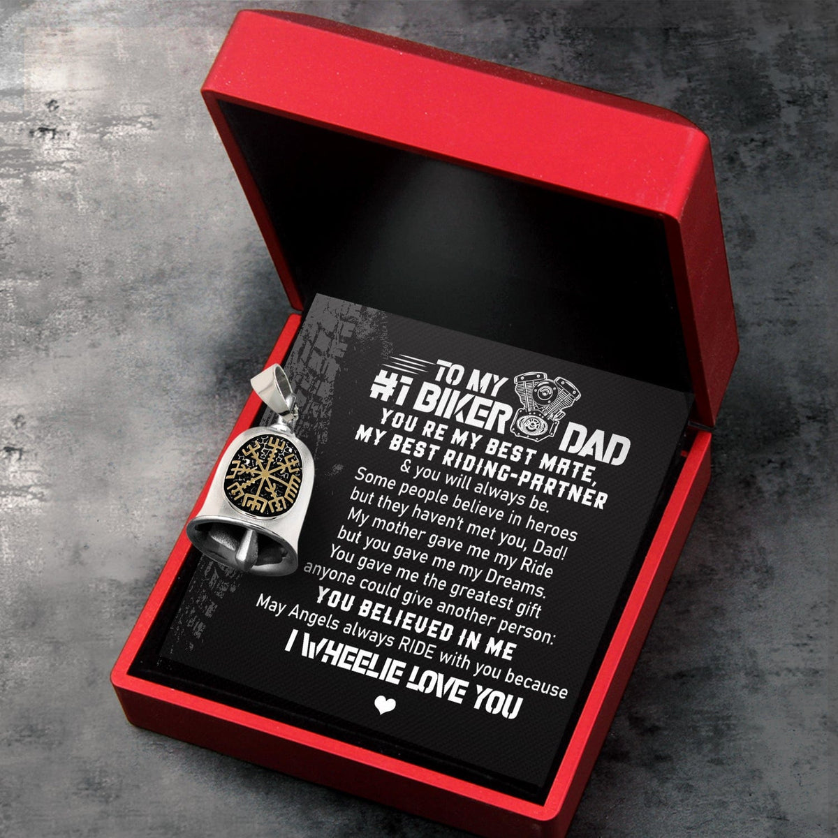 Viking Compass Bell - Biker - To My Dad - May Angels Always Ride With You - Gnzv18002