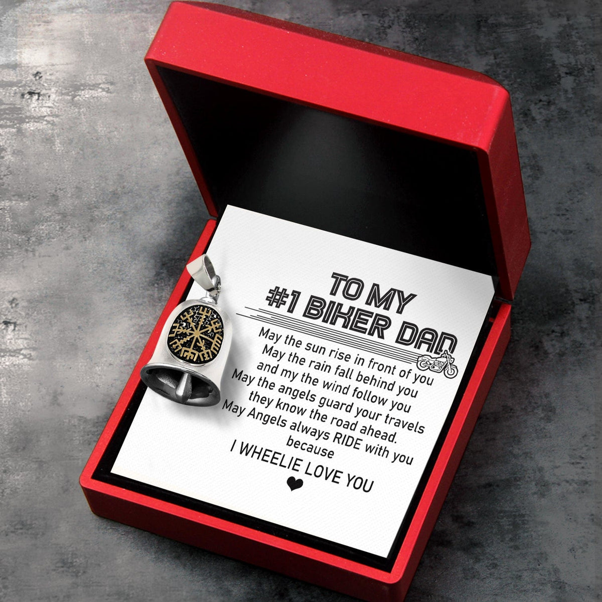 Viking Compass Bell - Biker - To My Dad - May Angels Always Ride With You - Gnzv18004
