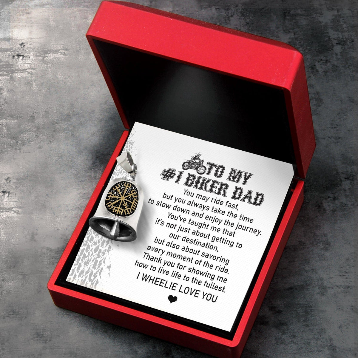 Viking Compass Bell - Biker - To My Dad - Thank You For Showing Me How To Live Life To The Fullest - Gnzv18003