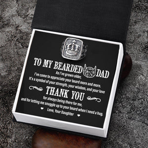 Vintage Crown Ring - Beard - To My Bearded Dad - I've Come To Appreciate Your Beard More And More - Grd18013