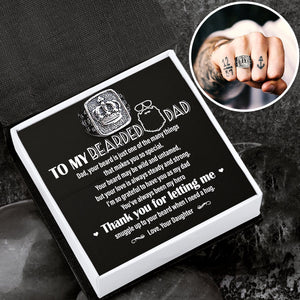 Vintage Crown Ring - Beard - To My Bearded Dad - You've Always Been My Hero - Grd18012