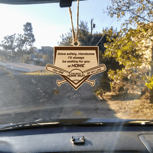 Wooden Ornament Car Accessories - Baseball - To My Man - You Are The Best Home-Run Of My Life - Gap26005
