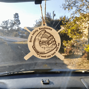 Wooden Ornament Car Accessories - Baseball - To My Man - You Catch My Heart - Gap26009