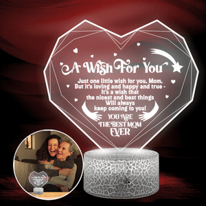 3D Heart Led Light - Family - To My Mom - Will Always Keep Coming To You - Glca19023