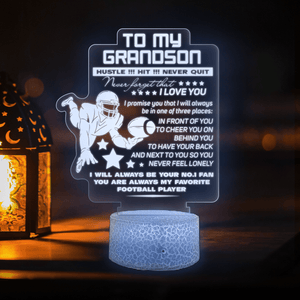 3D Led Light - American Football - To My Grandson - You Are Always My Favorite Football Player - Glca22002