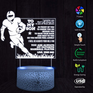 3D Led Light - American Football - To My Man - How Much You Mean To Me - Glca26038