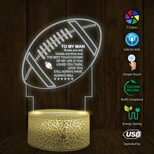 3D Led Light - American Football - To My Man - How Much You Mean To Me - Glca26038