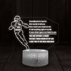 3D Led Light - American Football - To My Man - I Gave My Heart To You - Glca26041
