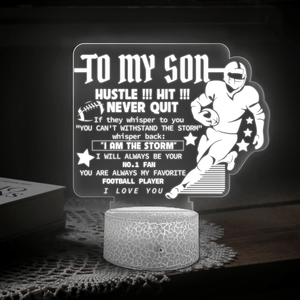 3D Led Light - American Football - To My Son - I Love You - Glca16007