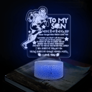 3D Led Light - American Football - To My Son - Never Forget How Much I Love You - Glca16006