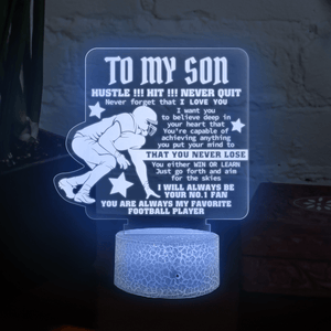 3D Led Light - American Football - To My Son - Never Forget That I Love You - Glca16017