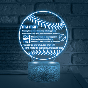 3D Led Light - Baseball - To My Dad - I Love You To The Center-field Fence And Back - Glca18005