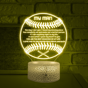 3D Led Light - Baseball - To My Man - You Complete Me - Glca26033