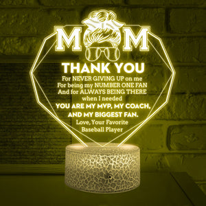 3D Led Light - Baseball - To My Mom - You Are My Mvp, My Coach, And My Biggest Fan - Glca19042