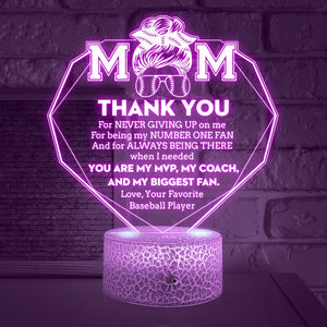 3D Led Light - Baseball - To My Mom - You Are My Mvp, My Coach, And My Biggest Fan - Glca19042