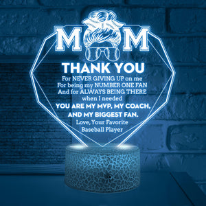 3D Led Light - Baseball - To My Mom - You Are My Mvp, My Coach, And My Biggest Fan - Glca19042