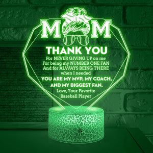 3D Led Light - Baseball - To My Mom - You Are My Mvp, My Coach, And My Biggest Fan - Glca19042