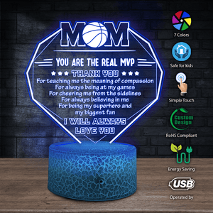 3D Led Light - Basketball - To My Mom - I Will Always Love You - Glca19059