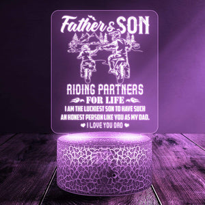 3D Led Light - Biker - To Dad - From Son - I Love You Dad - Glca18019