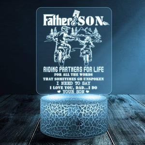 3D Led Light - Biker - To Dad - From Son - I Love You, Dad...i Do  - Glca18020