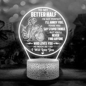 3D Led Light - Biker - To My Better Half - I'll Love You - Glca13004