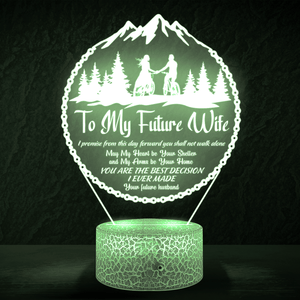 3D Led Light - Cycling - To My Future Wife - May My Heart Be Your Shelter - Glca25009