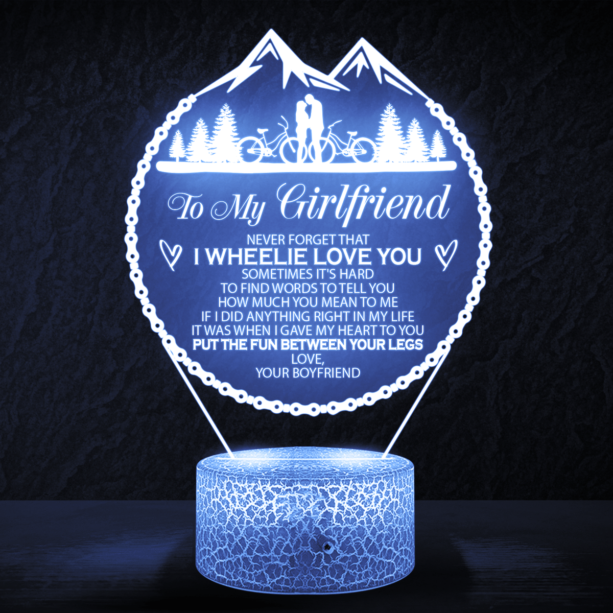 3D Led Light - Cycling - To My Girlfriend - I Gave My Heart To You - Glca13031